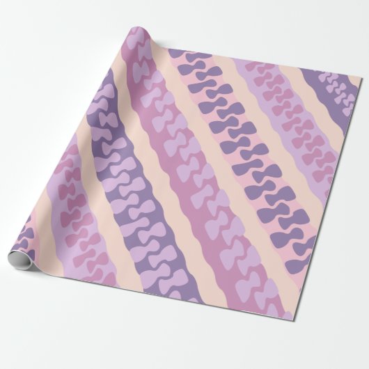 Diagonal gestreiftes Geschenkpapier (Ungerollt)