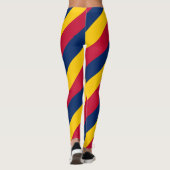Diagonal gestrippte Farben für die nationale Flagg Leggings (Rückseite)