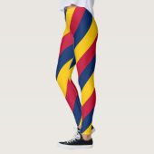Diagonal gestrippte Farben für die nationale Flagg Leggings (Links)