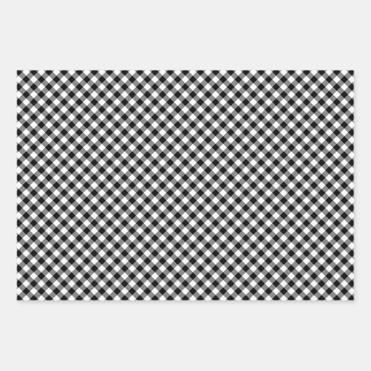 Diagonal Gingham Geschenkpapier Set (Vorderseite 3)