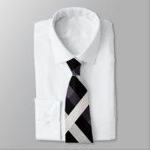 Diagonal Gingham in Schwarz, Dunkle Marine, Light  Krawatte (Gebunden)