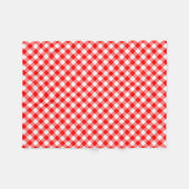 Diagonal Gingham Karo, rot und weiß Fleecedecke (Vorderseite (Horizontal))