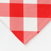 Diagonal-Gingham-Karo, rot und weiß, groß Fleecedecke (Ecke)