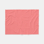 Diagonal-Gingham-Karo, rot und weiß, klein Fleecedecke (Vorderseite (Horizontal))