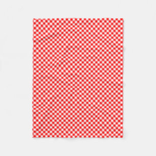 Diagonal-Gingham-Karo, rot und weiß, klein Fleecedecke