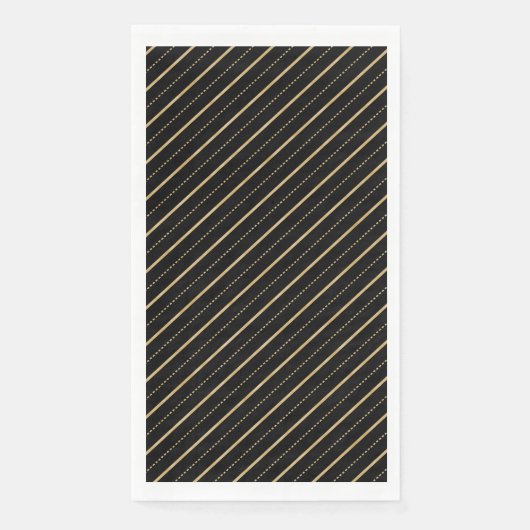 Diagonal Golden Lines Serviette (Vorderseite)