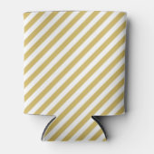 Diagonal golden yellow and white stripes pattern dosenkühler (Vorderseite)