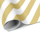 Diagonal golden yellow and white stripes pattern geschenkpapier (Rolleneckpunkt)