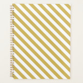 Diagonal golden yellow and white stripes pattern planer (Vorderseite)