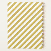 Diagonal golden yellow and white stripes pattern planer (Rückseite)