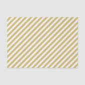 Diagonal golden yellow and white stripes pattern seidenpapier (Vorderseite)