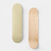 Diagonal golden yellow and white stripes pattern skateboard (Vorderseite)