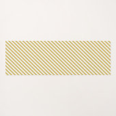 Diagonal golden yellow and white stripes pattern yogamatte (Rückseite (Horizontal))