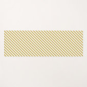Diagonal golden yellow and white stripes pattern yogamatte (Vorderseite (Horizontal))
