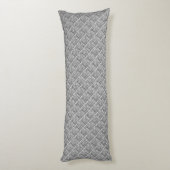 Diagonal Graphic Silver Woven Burlap Seitenschläferkissen (Rückseite (Vertikal))