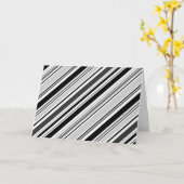 Diagonal grau, schwarz, weiß Streifen Karte (Gelbe Blume)