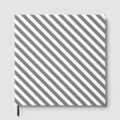 Diagonal gray and white stripes pattern gästebuch (Vorderseite)
