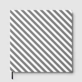 Diagonal gray and white stripes pattern gästebuch