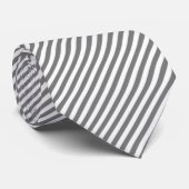 Diagonal gray and white stripes pattern krawatte (Gerollt)