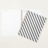 Diagonal gray and white stripes pattern planer (Anzeige)