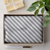 Diagonal gray and white stripes pattern seidenpapier (Geschenk)