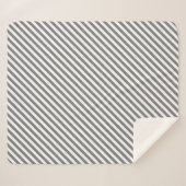 Diagonal gray and white stripes pattern sherpadecke (Vorderseite (Horizontal))