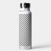 Diagonal gray and white stripes pattern trinkflasche (rechts)