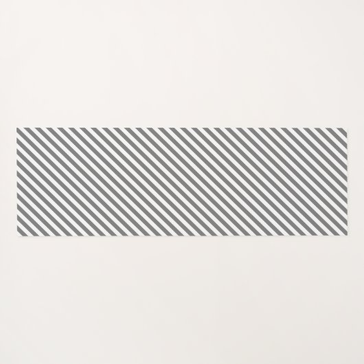 Diagonal gray and white stripes pattern yogamatte (Rückseite (Horizontal))