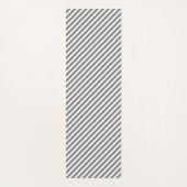 Diagonal gray and white stripes pattern yogamatte (Vorderseite)