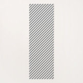 Diagonal gray and white stripes pattern yogamatte (Rückseite)