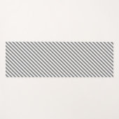 Diagonal gray and white stripes pattern yogamatte (Vorderseite (Horizontal))