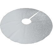 Diagonal Gray Silver Glitzer Gradient Ombre Polyester Weihnachtsbaumdecke (Schrägansicht)