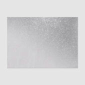 Diagonal Gray Silver Glitzer Gradient Ombre Seidenpapier (Vorderseite)