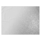 Diagonal Gray Silver Glitzer Gradient Ombre Tischdecke (Vorderseite (Horizontal))
