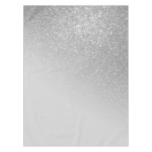 Diagonal Gray Silver Glitzer Gradient Ombre Tischdecke (Vorderseite)