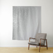 Diagonal Gray Silver Glitzer Gradient Ombre Wandteppich (Beispiel)