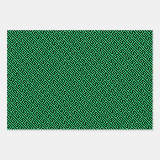 Diagonal griechisches Schlüsselmuster und Hintergr Geschenkpapier Set (Vorderseite 2)