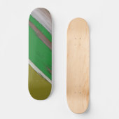 Diagonal grün und braun Abstrakt Skateboard (Vorderseite)