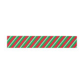 Diagonal Holiday Candy Cane Streifen Einladungsbanderole (Flach)