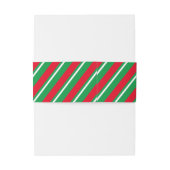 Diagonal Holiday Candy Cane Streifen Einladungsbanderole (Rückseitenbeispiel)
