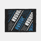 Diagonal Jordan Pattern Camouflage Pattern Blue Ca Fleecedecke (Vorderseite (Horizontal))