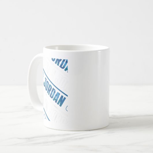 Diagonal Jordan Pattern Camouflage Pattern Blue Ca Kaffeetasse (Vorderseite Links)