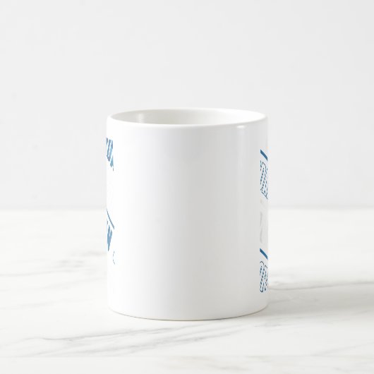 Diagonal Jordan Pattern Camouflage Pattern Blue Ca Kaffeetasse (Mittel)