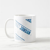 Diagonal Jordan Pattern Camouflage Pattern Blue Ca Kaffeetasse (Links)