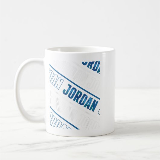 Diagonal Jordan Pattern Camouflage Pattern Blue Ca Kaffeetasse (Links)