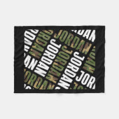 Diagonal Jordan Pattern Camouflage Pattern Camoufl Fleecedecke (Vorderseite (Horizontal))
