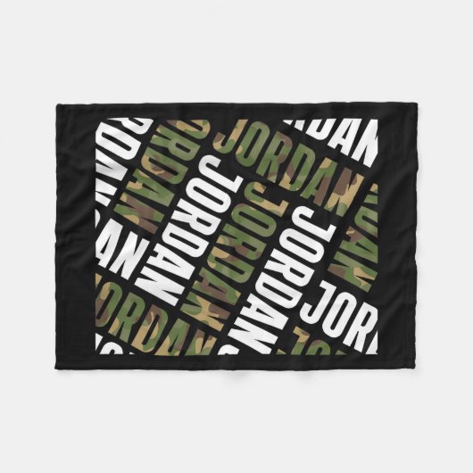 Diagonal Jordan Pattern Camouflage Pattern Camoufl Fleecedecke (Vorderseite (Horizontal))