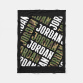 Diagonal Jordan Pattern Camouflage Pattern Camoufl Fleecedecke (Vorderseite)