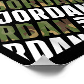 Diagonal Jordan Pattern Camouflage Pattern Camoufl Poster (Ecke)