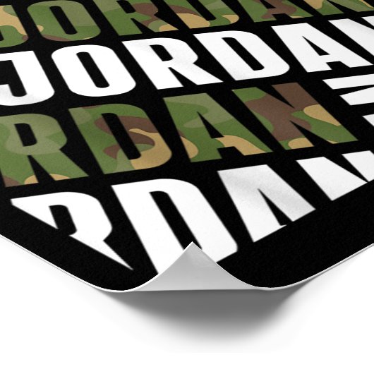 Diagonal Jordan Pattern Camouflage Pattern Camoufl Poster (Ecke)